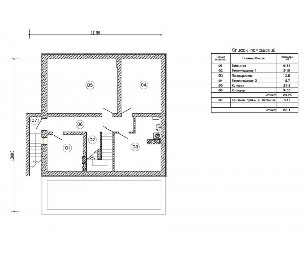 S-294. Проект двухэтажного дома с цокольным этажом и с большой террасой