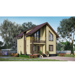S2-107. Проект современного мансардного дома с балконом (072-107-1М)